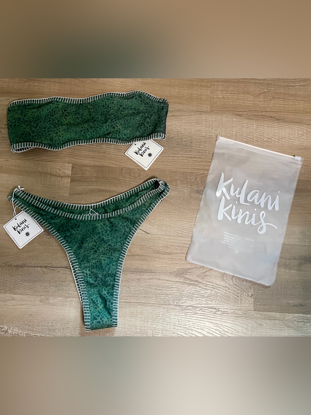 XL/L kulani kinis animal print bandeau bikini